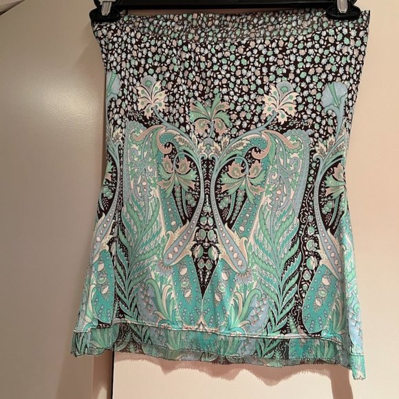 Vintage Eli Tahari Strapless Silk Top with matching Short Pancho - Picture 5 of 12